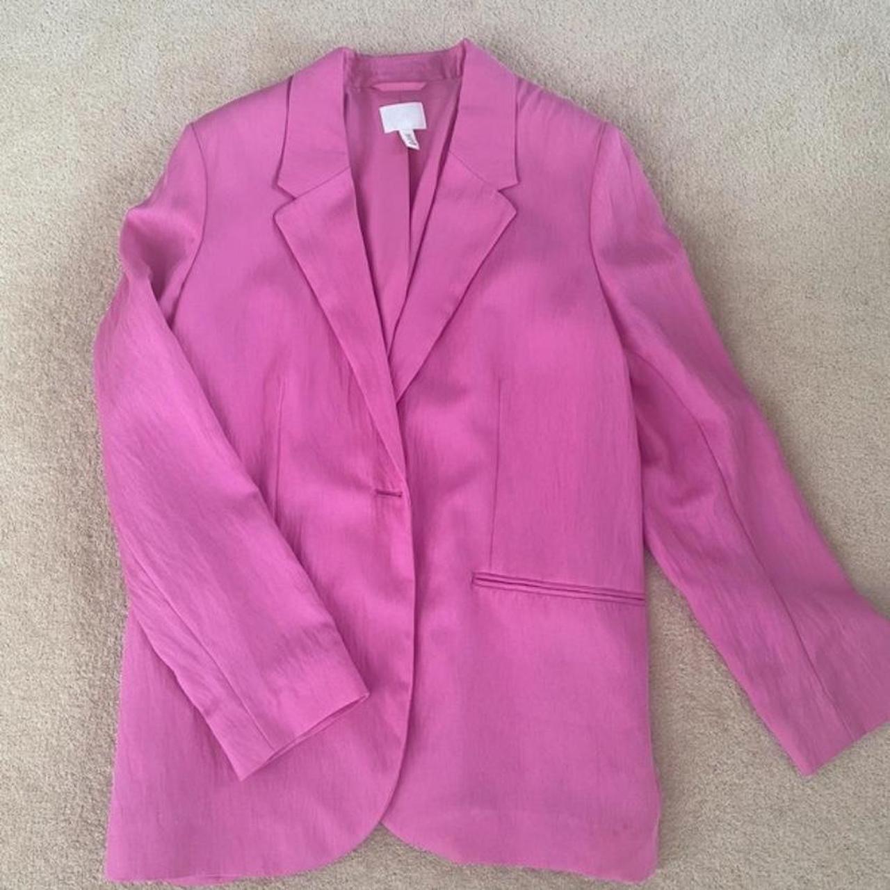 Suit blazer Size S Suit jacket Barbie color... - Depop