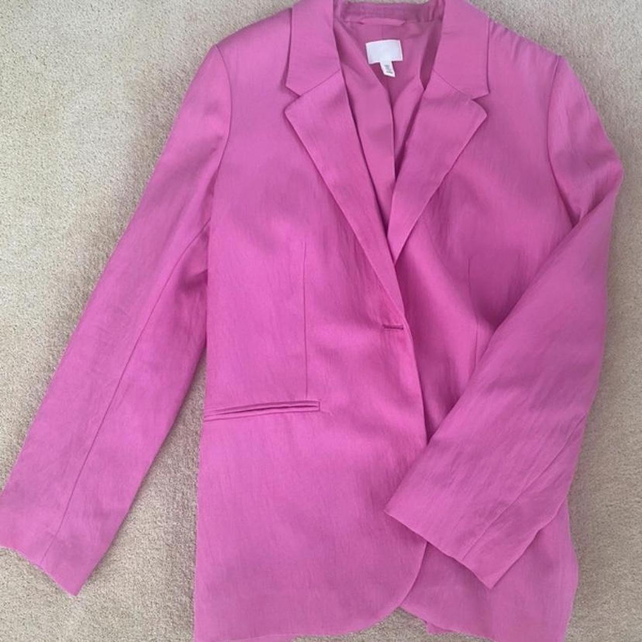 Suit blazer Size S Suit jacket Barbie color... - Depop