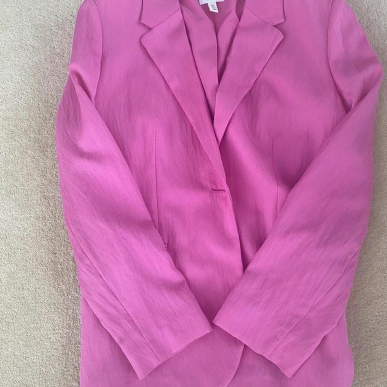 Suit blazer Size S Suit jacket Barbie color... - Depop