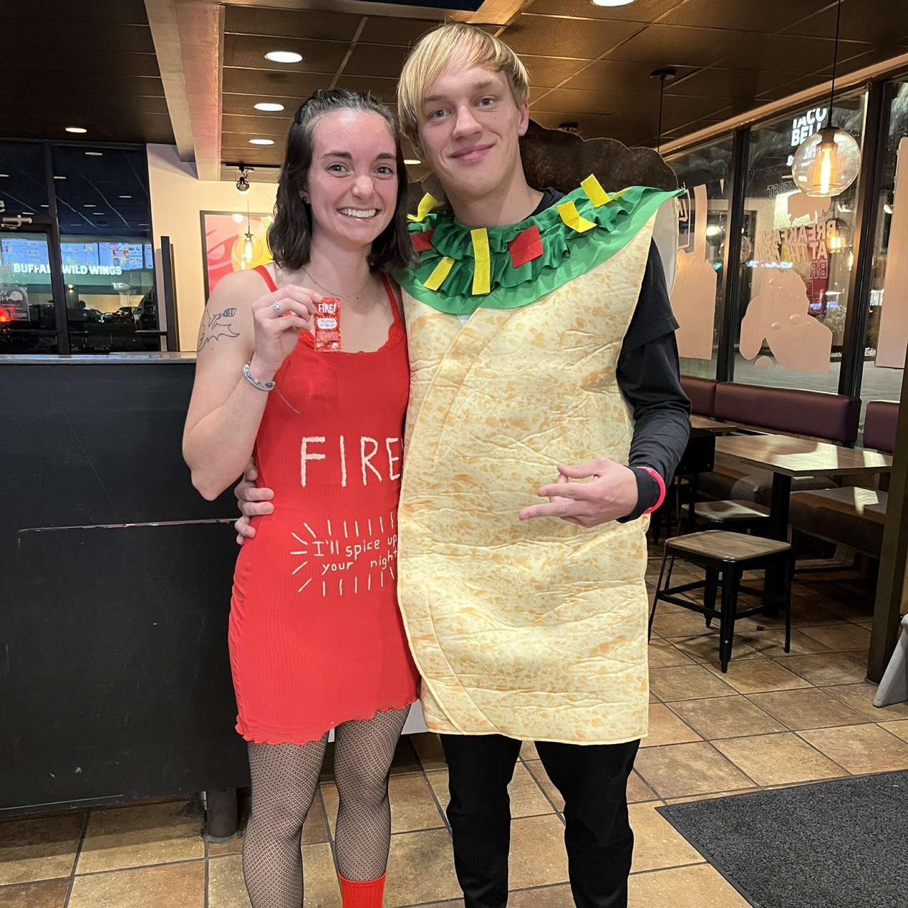 H&M Women's Red and White Fancydress Depop