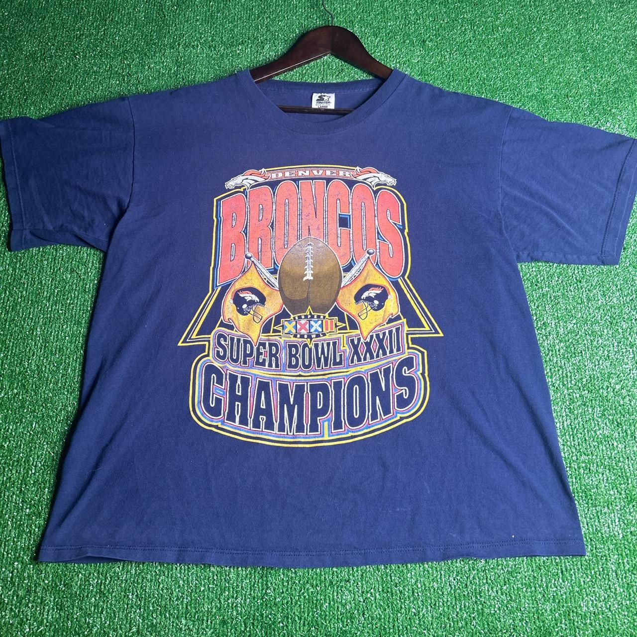 vintage 90s denver broncos superbowl t shirt crazy - Depop