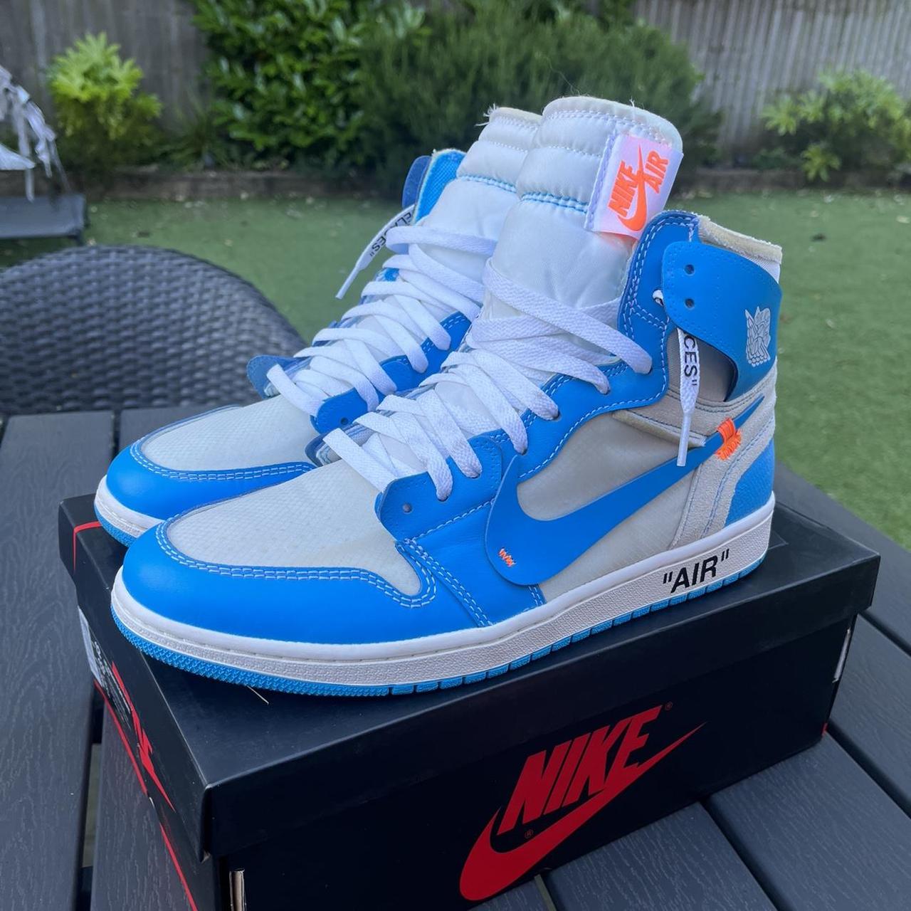 Off white nikes blue hotsell