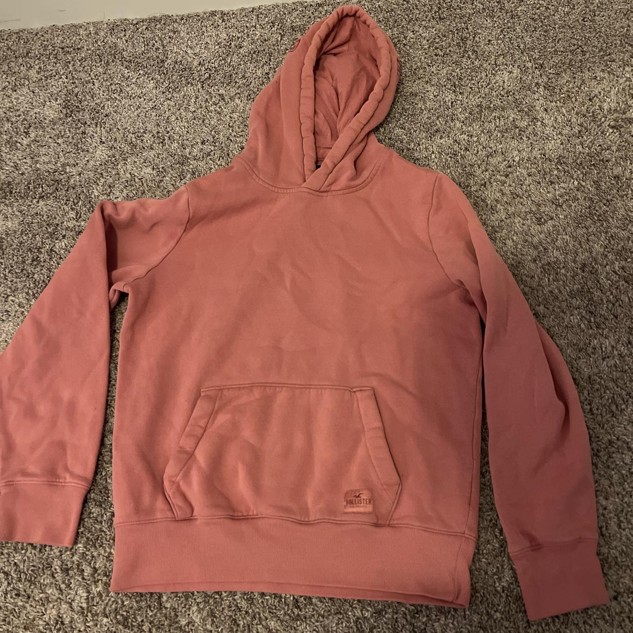 Hollister Co. Men's Pink Hoodie Depop