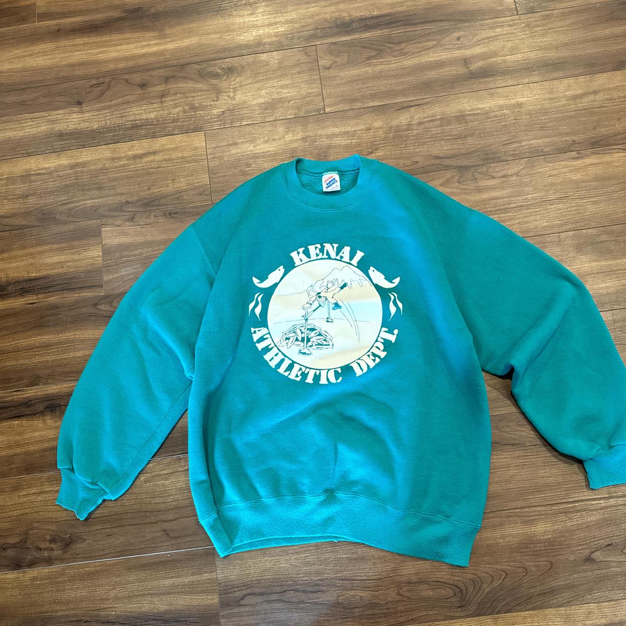 Vintage 90s Jerzees “Kenai Athletic dept” crewneck... - Depop