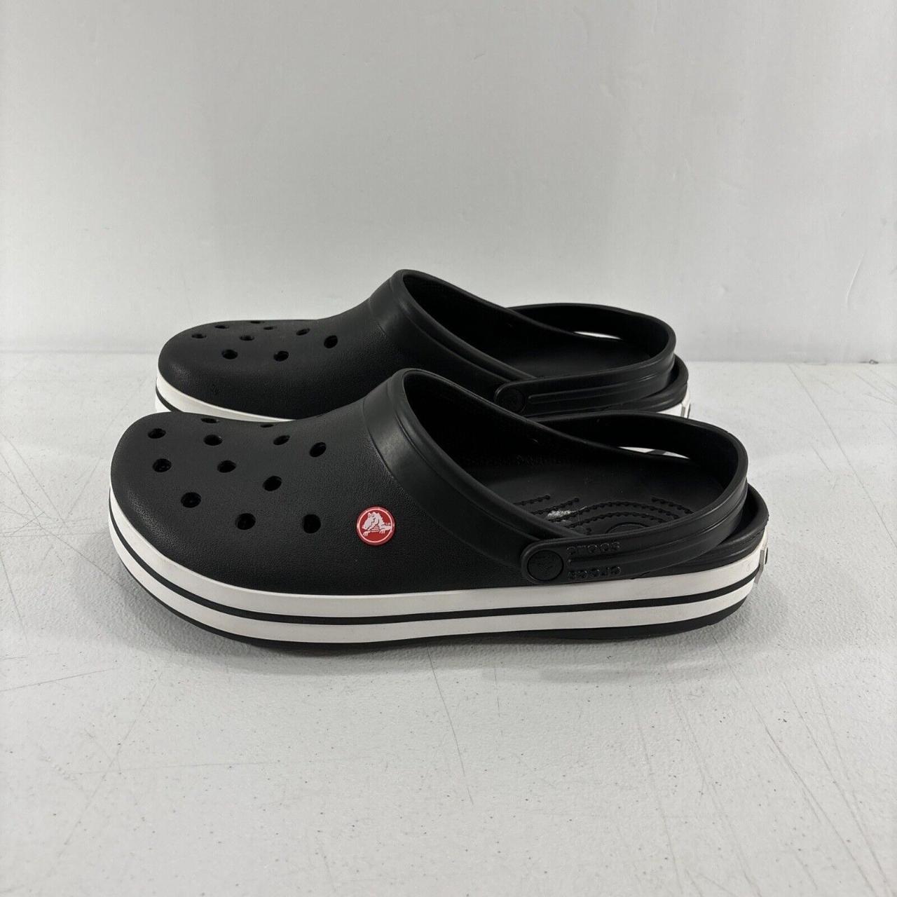 Crocs Crocband Clogs Black White Mens Size 12 New... - Depop