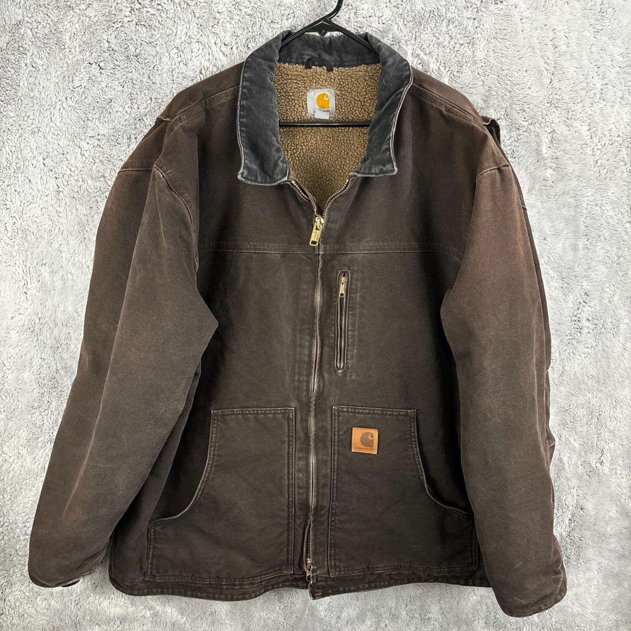 Vintage Carhartt C61 DKB Jacket Coat 2XL Brown. Depop