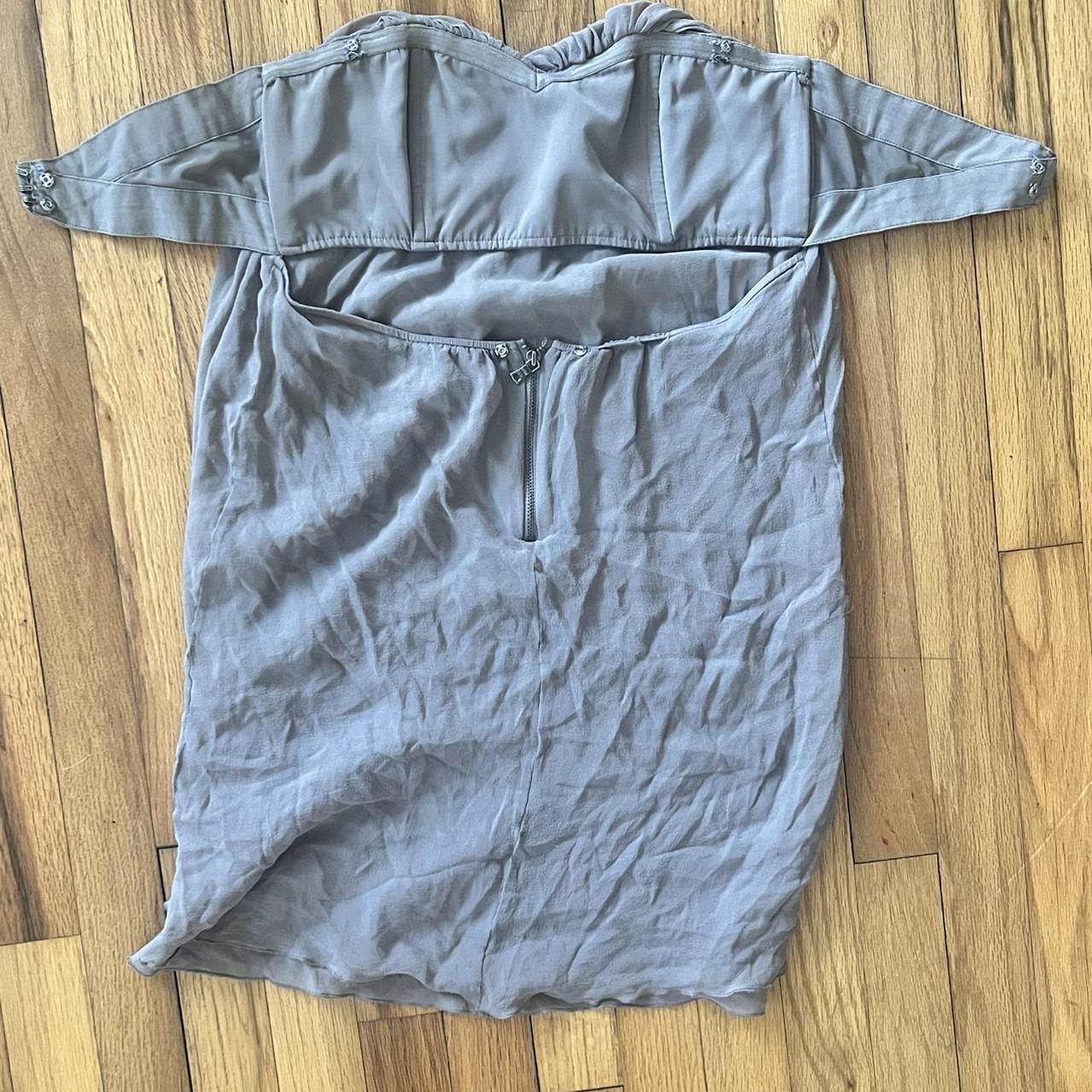 alice and olivia brown grey party dress, more brown... - Depop