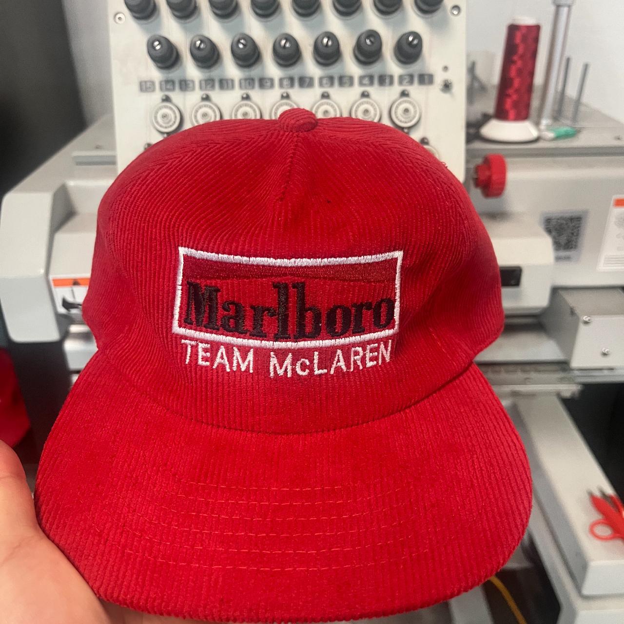 Marlboro Racing Embroidered Corduroy Hat in | Depop