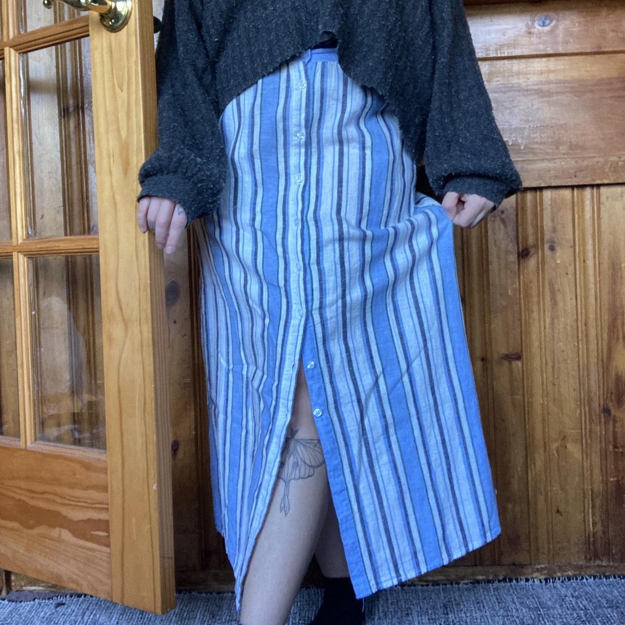 Max Studio Striped Maxi Midi Skirt With Depop   P0 