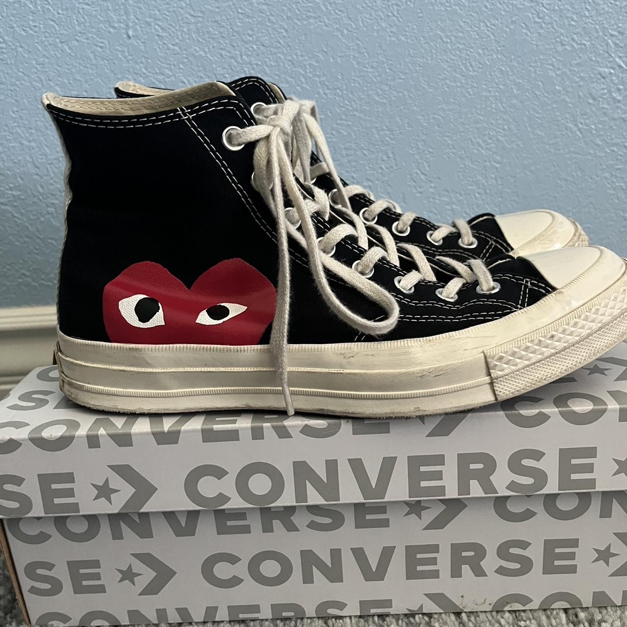 CDG Converse Decent Condition Comes with Box - Depop