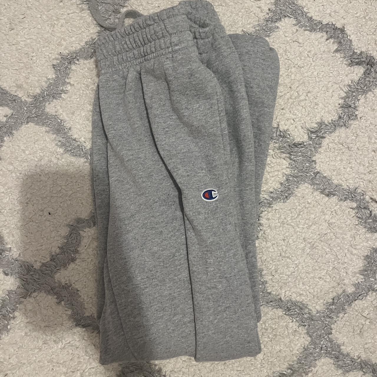 grey champion sweatpants 🤍 so cute and comfy size... - Depop