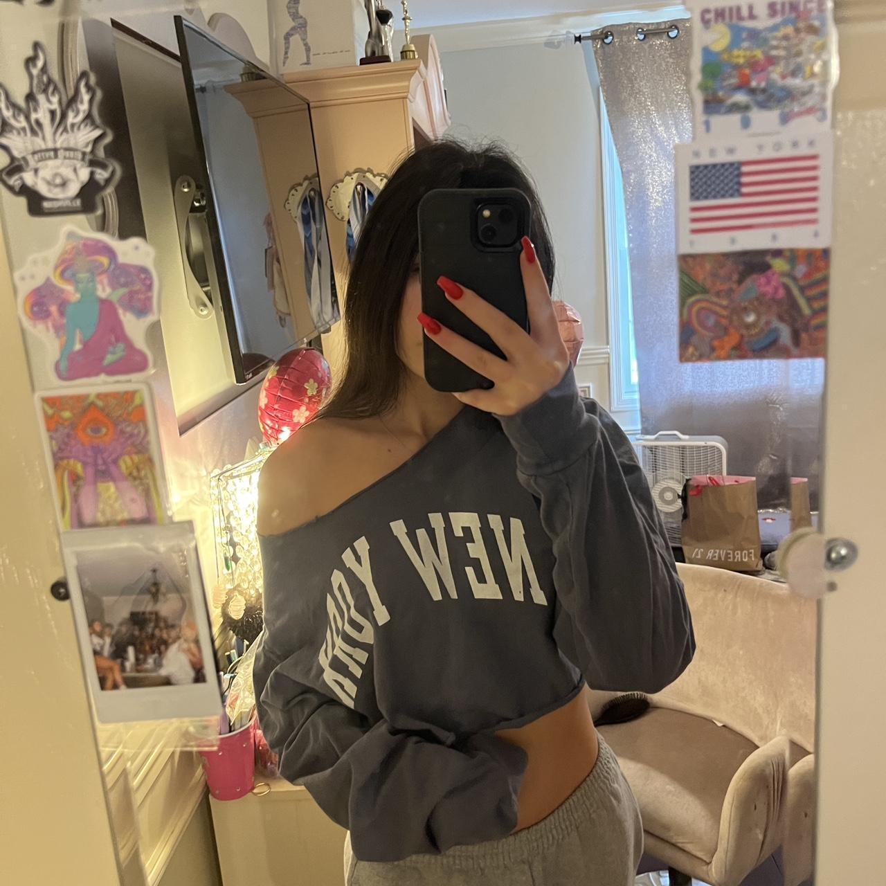 brandy melville new york off shoulder crop top... Depop