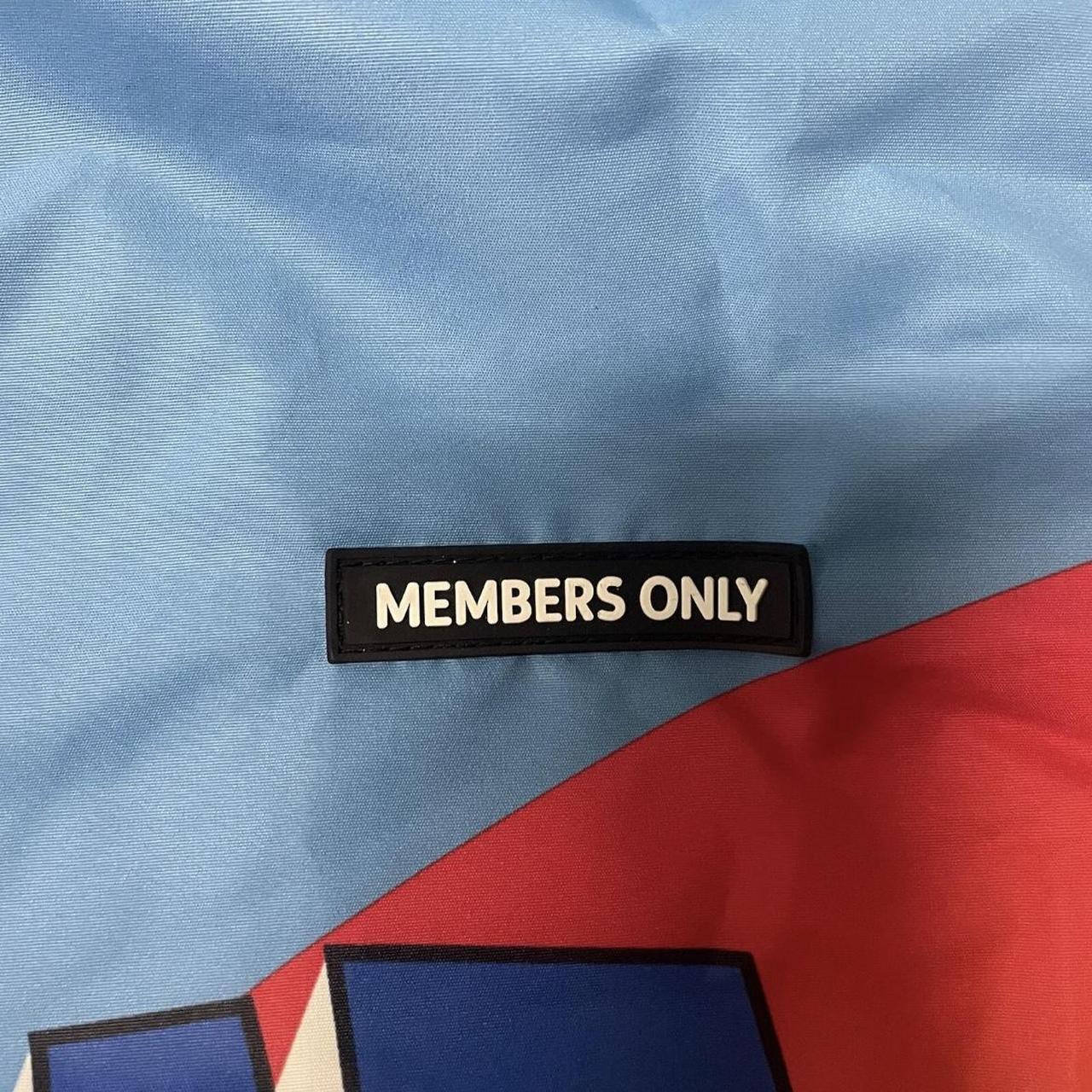 Members Only Men's Blue and Red Jacket | Depop