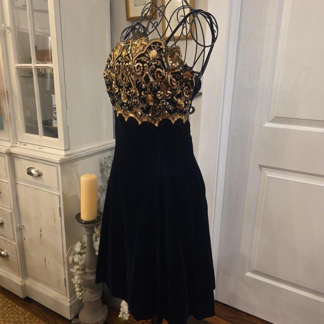 Gunne Sax Women's A-line Dress - Blue/Gold - 14 –… - image 2