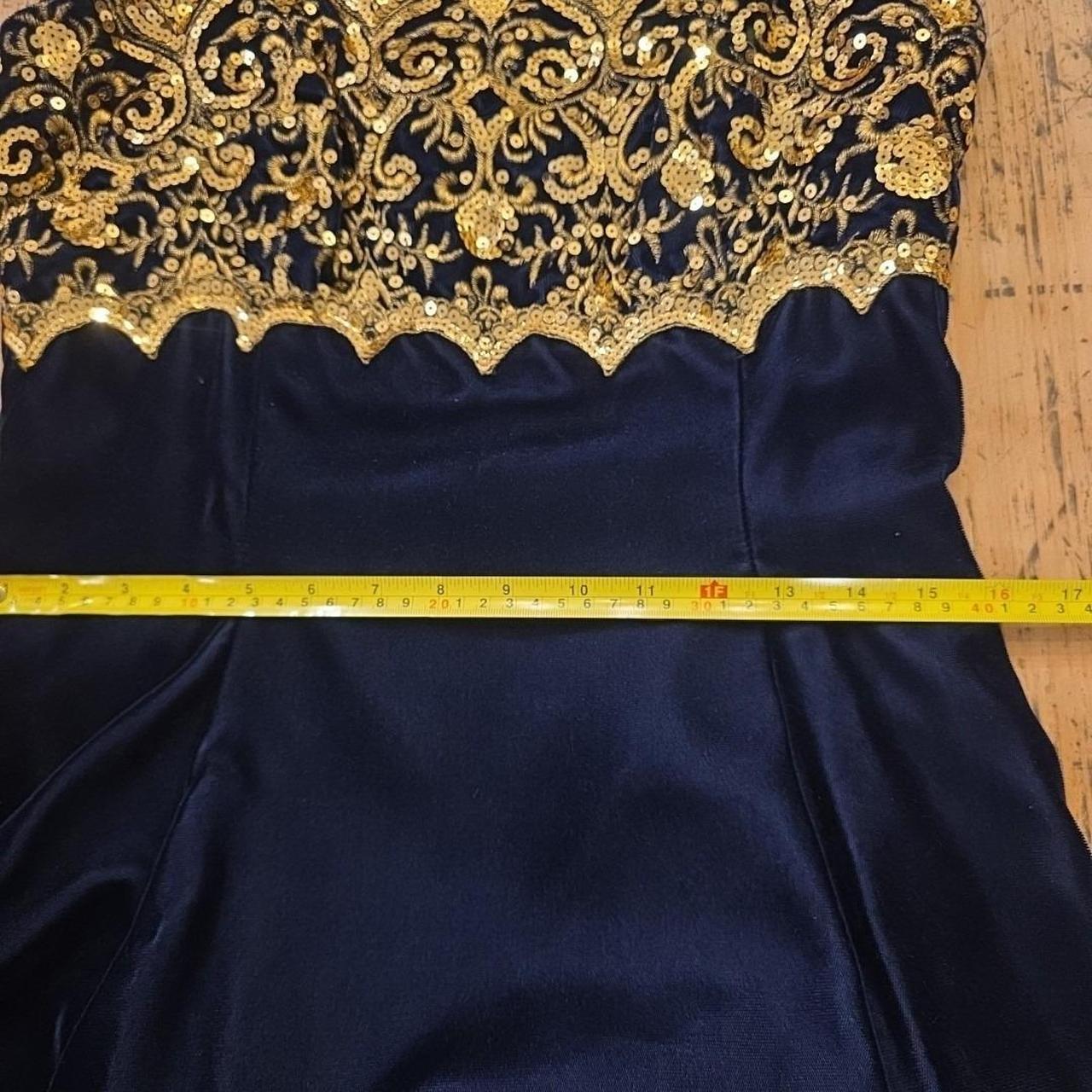 Gunne Sax Women's A-line Dress - Blue/Gold - 14 –… - image 7