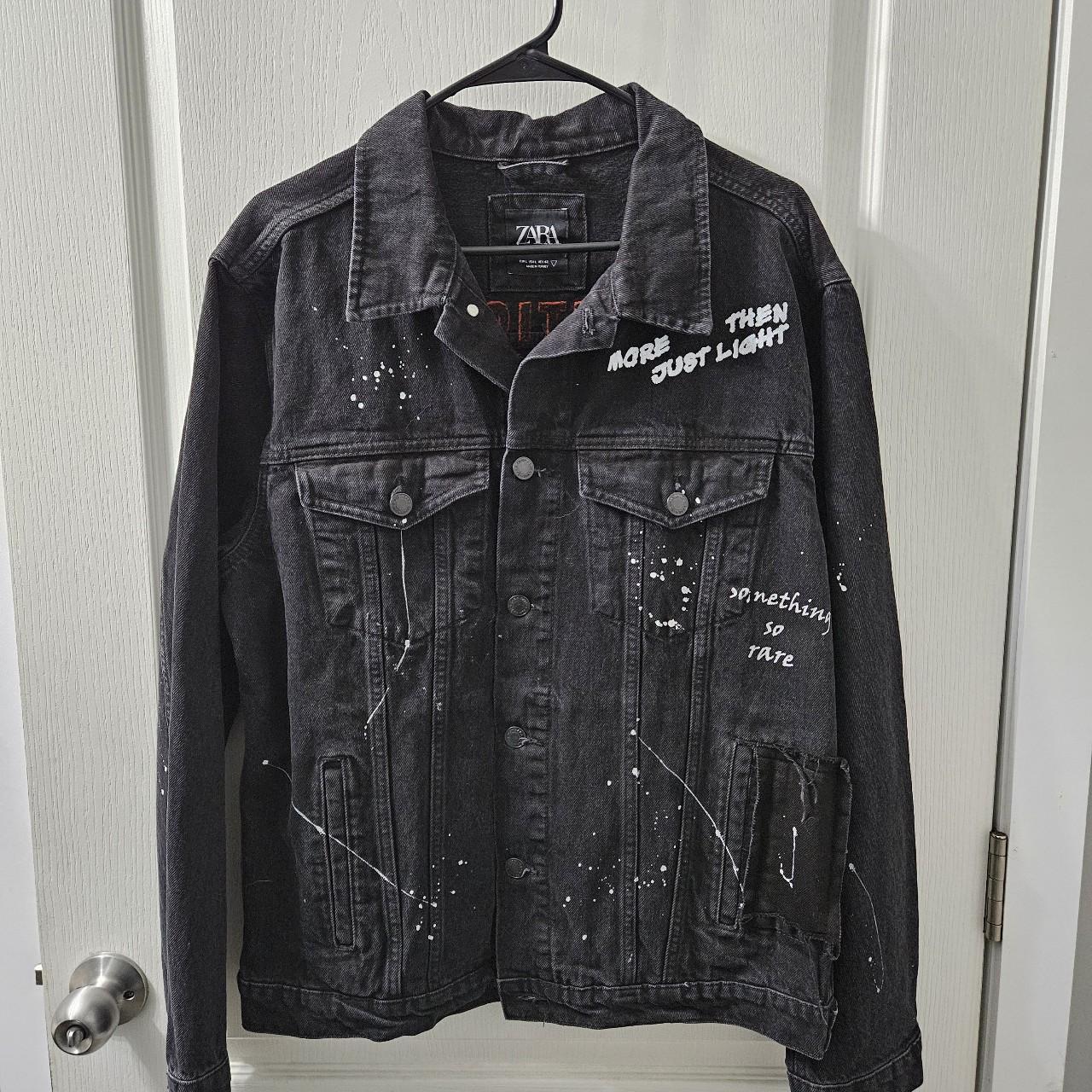 Zara- Regular Fit Denim Jacket in Black - House Of Shirts