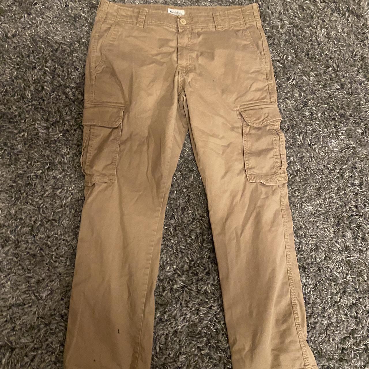 nice tan brown cargo pants barely ever worn size 34x30 - Depop