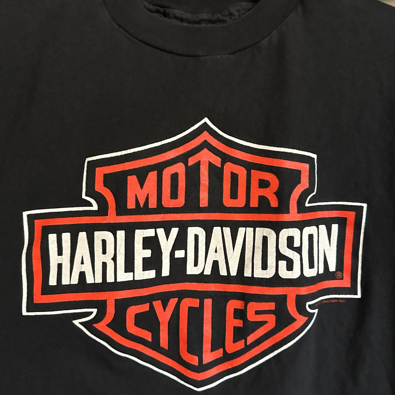Vintage Harley Davidson Bar & Shield Single Stitch... - Depop