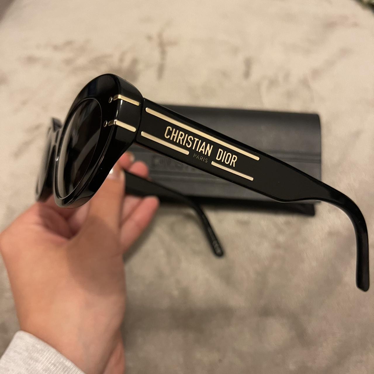 Christian Dior Womens Black Sunglasses Depop 1258