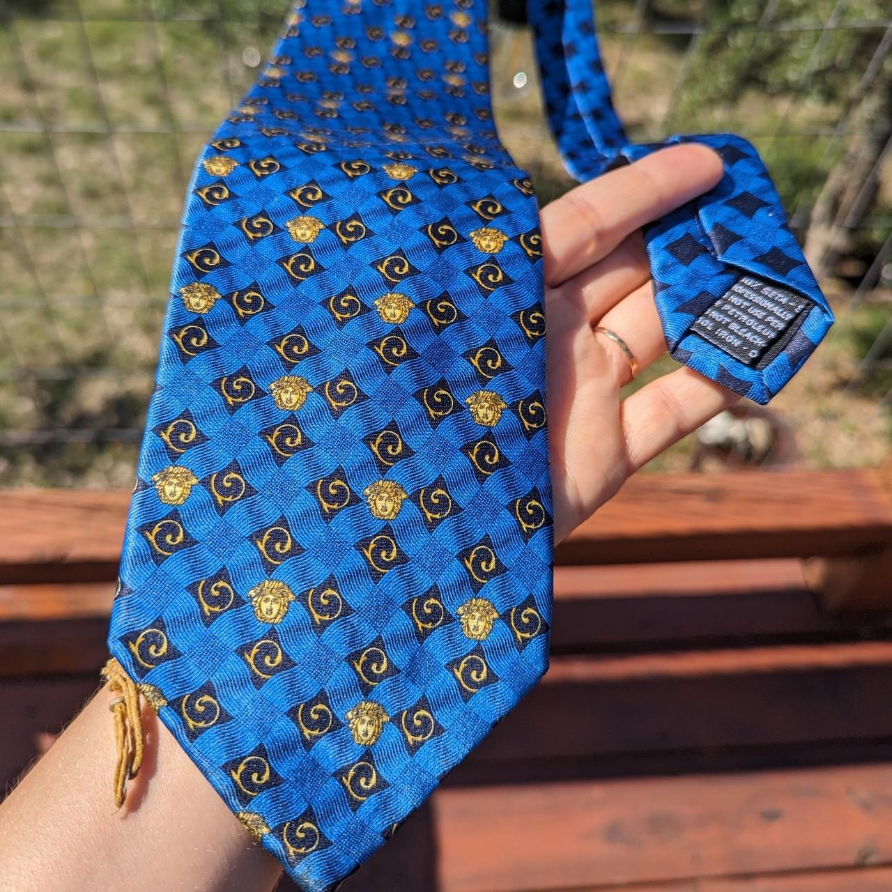90s Gianni VERSACE silk designer tie Amazing | Depop