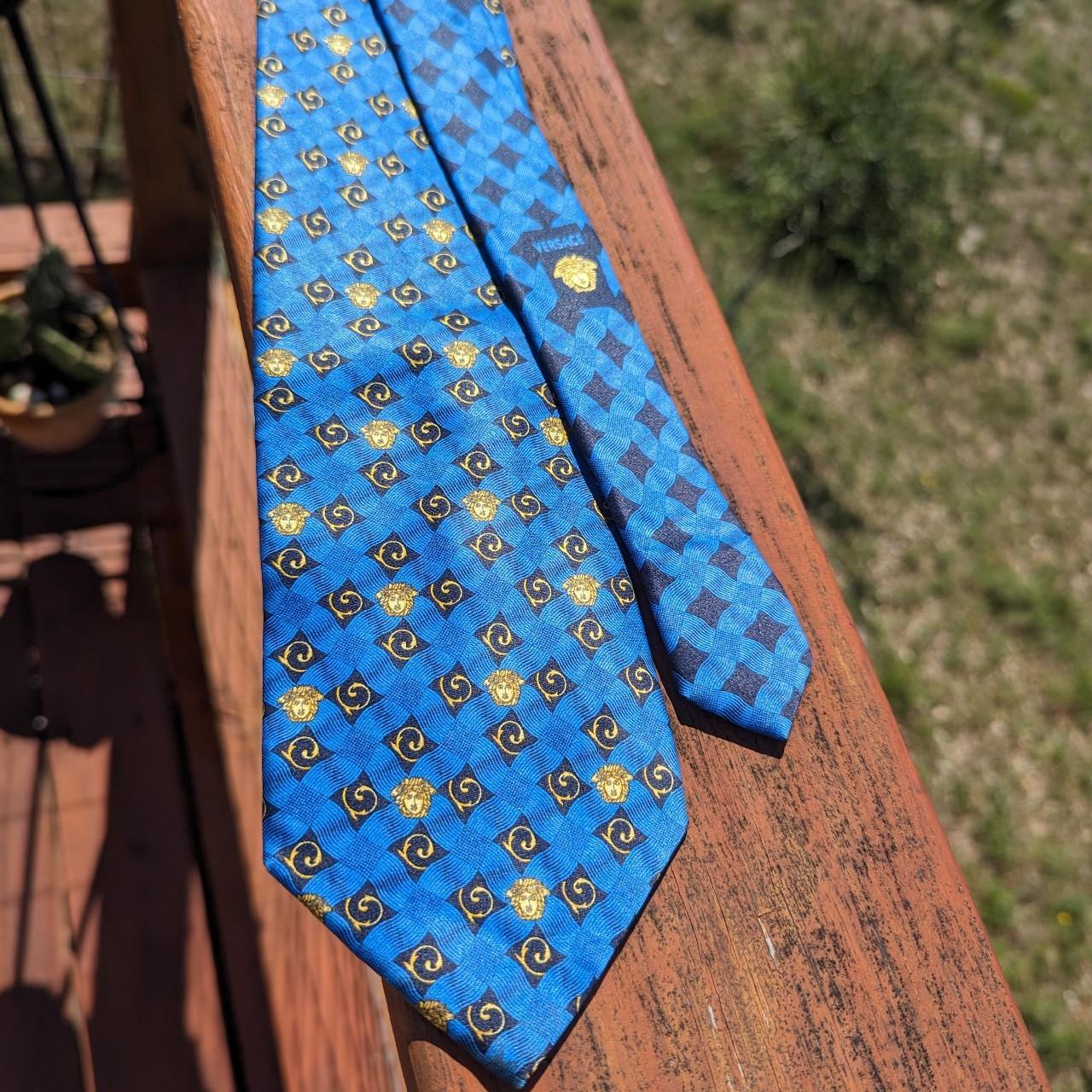 90s Gianni VERSACE silk designer tie Amazing | Depop