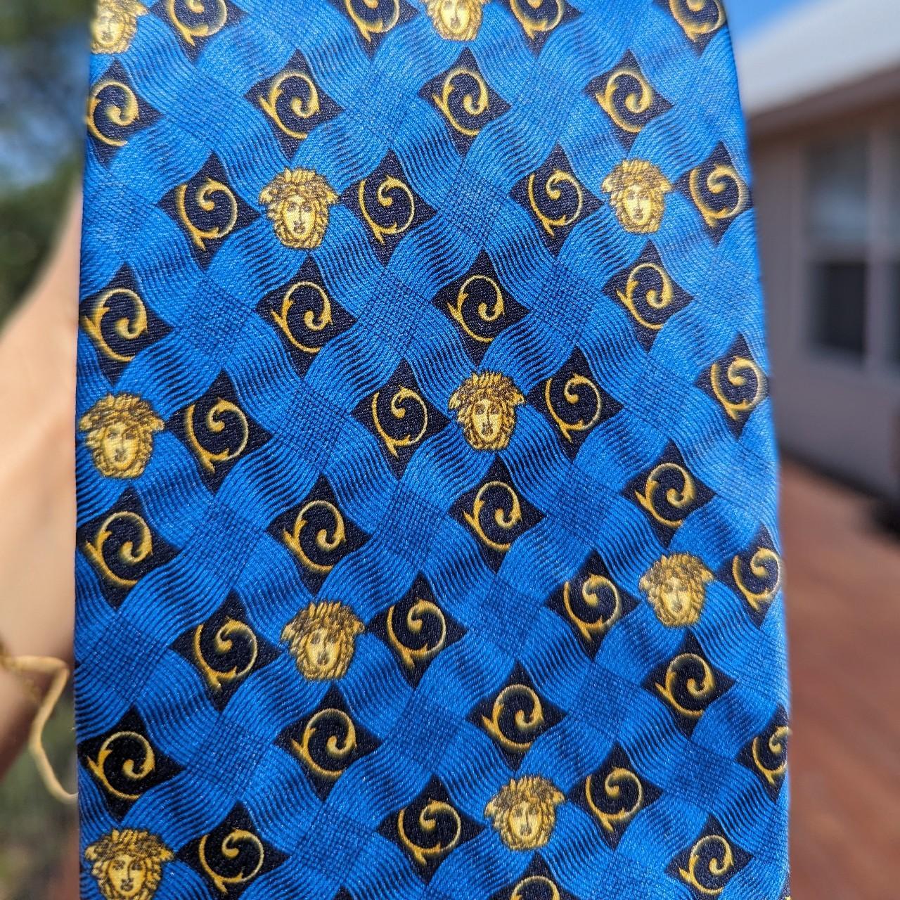 90s Gianni VERSACE silk designer tie Amazing | Depop