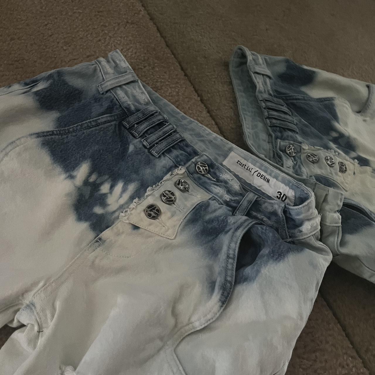 Rustial bleached denim pants lmk on offers not... - Depop