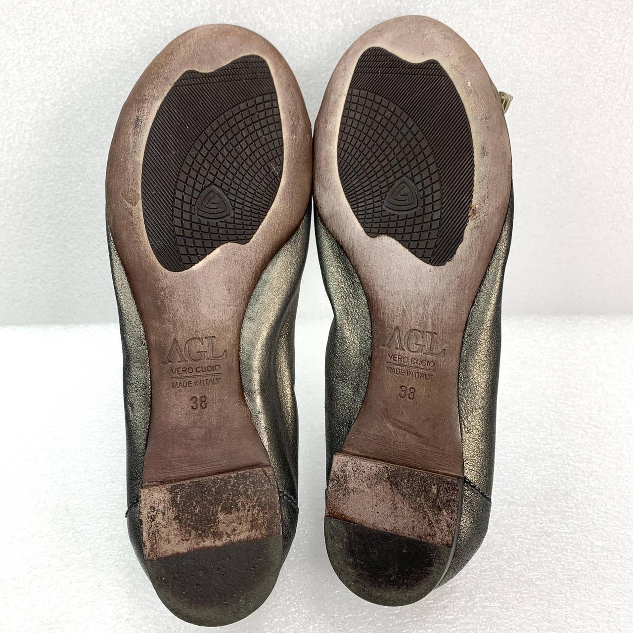 AGL Vero Cuoio Ballet Flats Shoes in Shimmery... - Depop