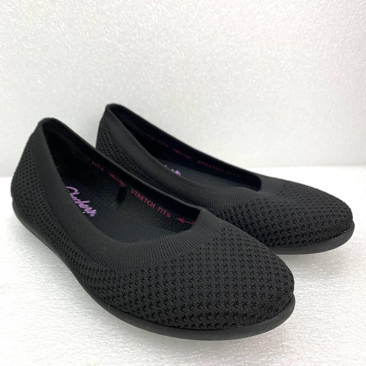 SKECHERS Cleo Sport Flat Shoes in Solid Black Size... - Depop