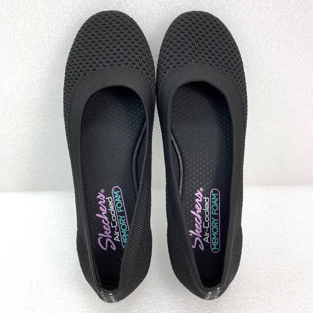 SKECHERS Cleo Sport Flat Shoes in Solid Black Size... - Depop