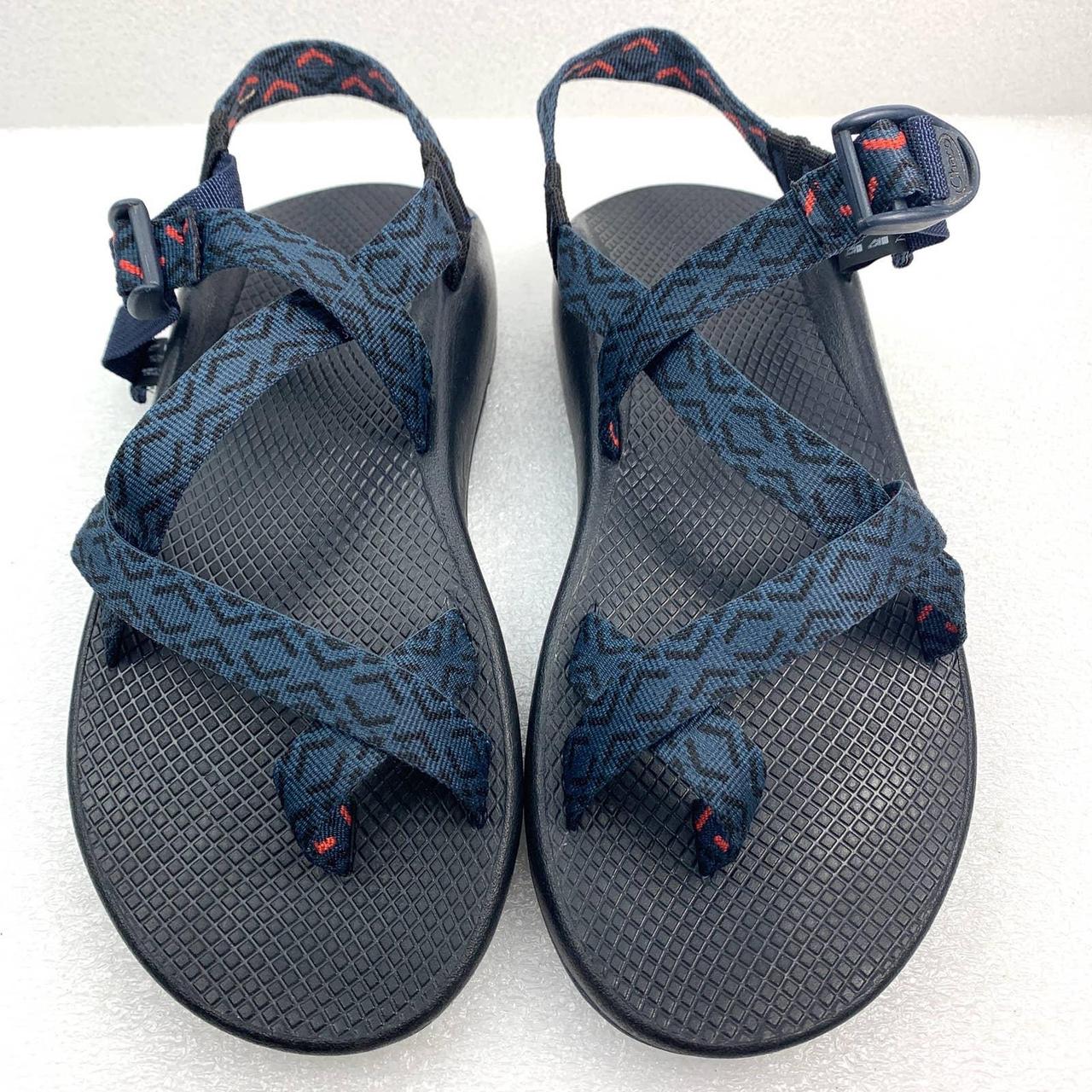 Chaco Men's Blue and Black Sandals | Depop