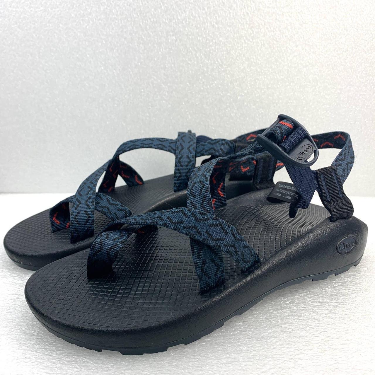 Chaco Men's Blue and Black Sandals | Depop