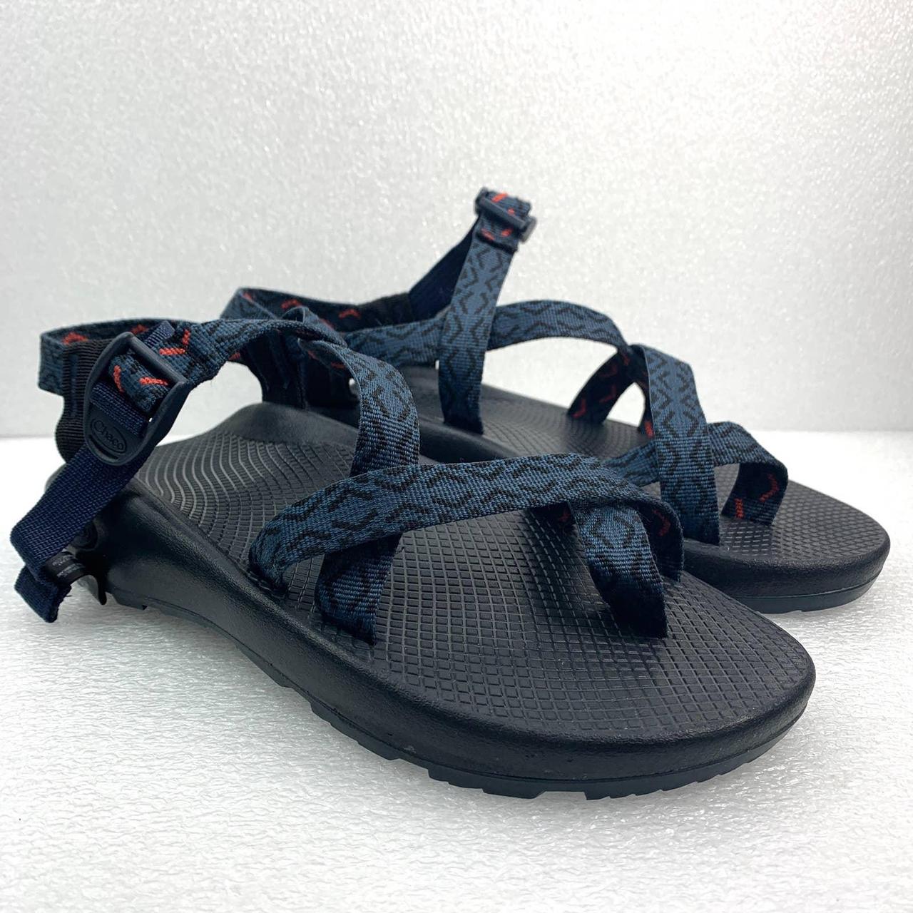 Chaco Men's Blue and Black Sandals | Depop