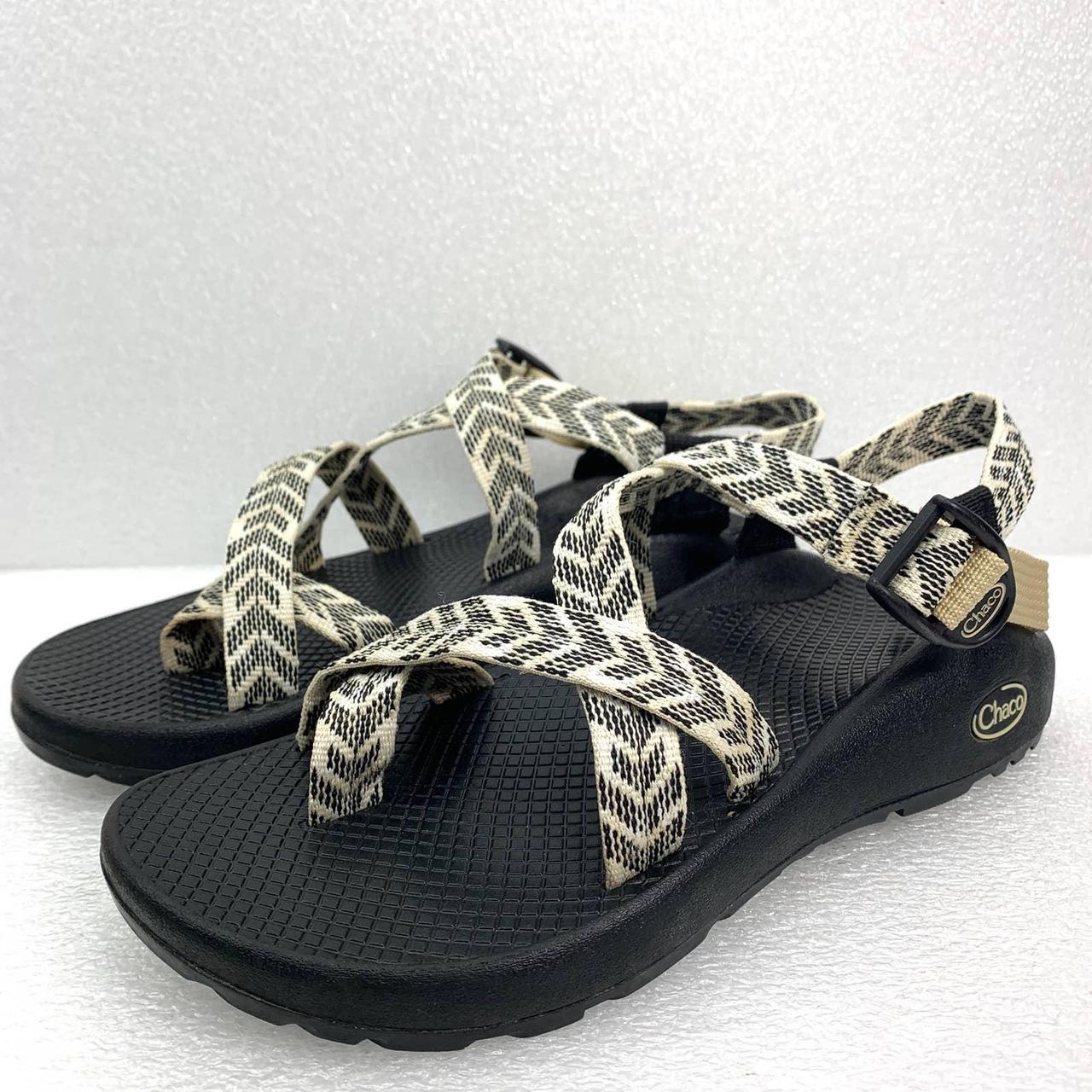 trine black and white chacos