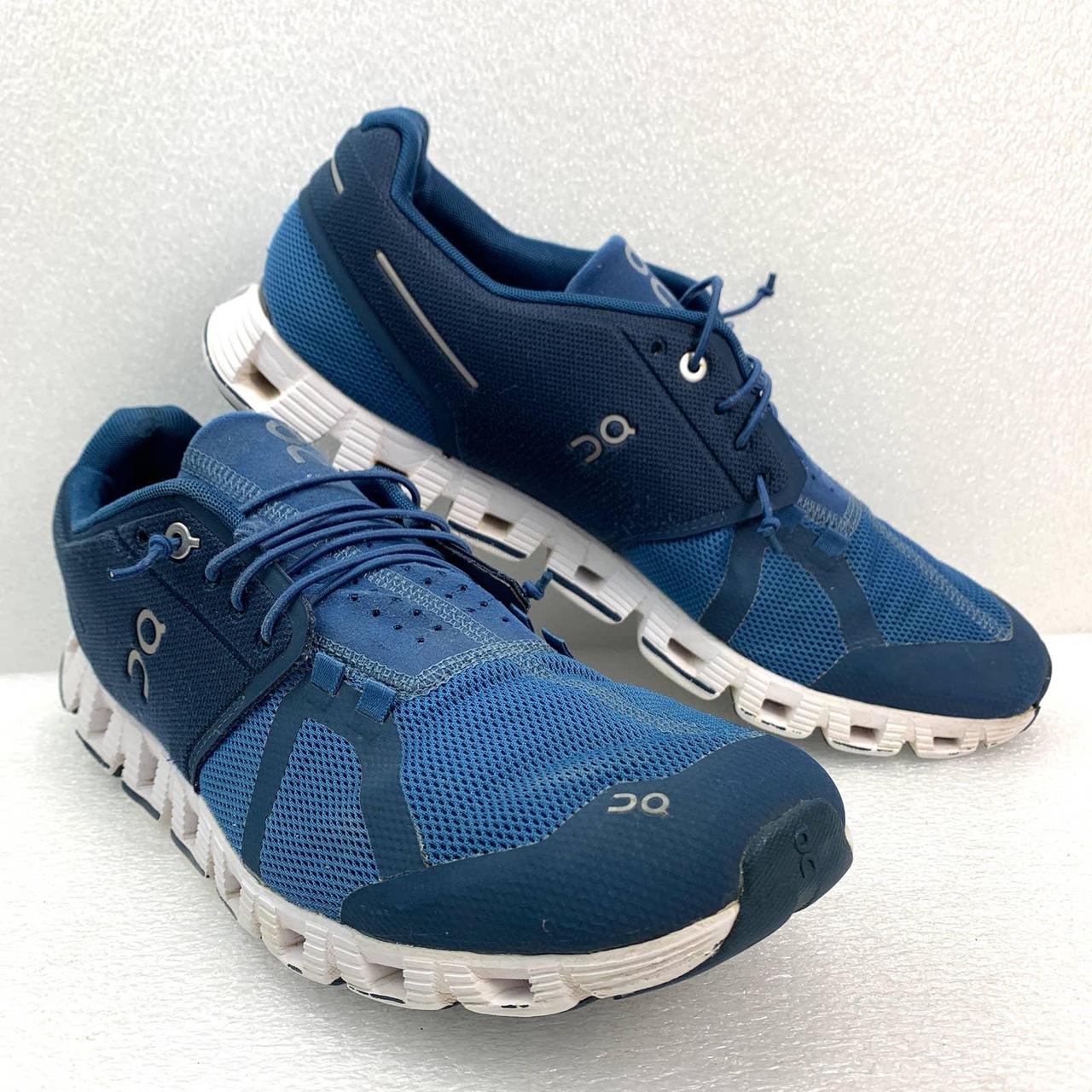 On Running Men's Blue and White Trainers | Depop