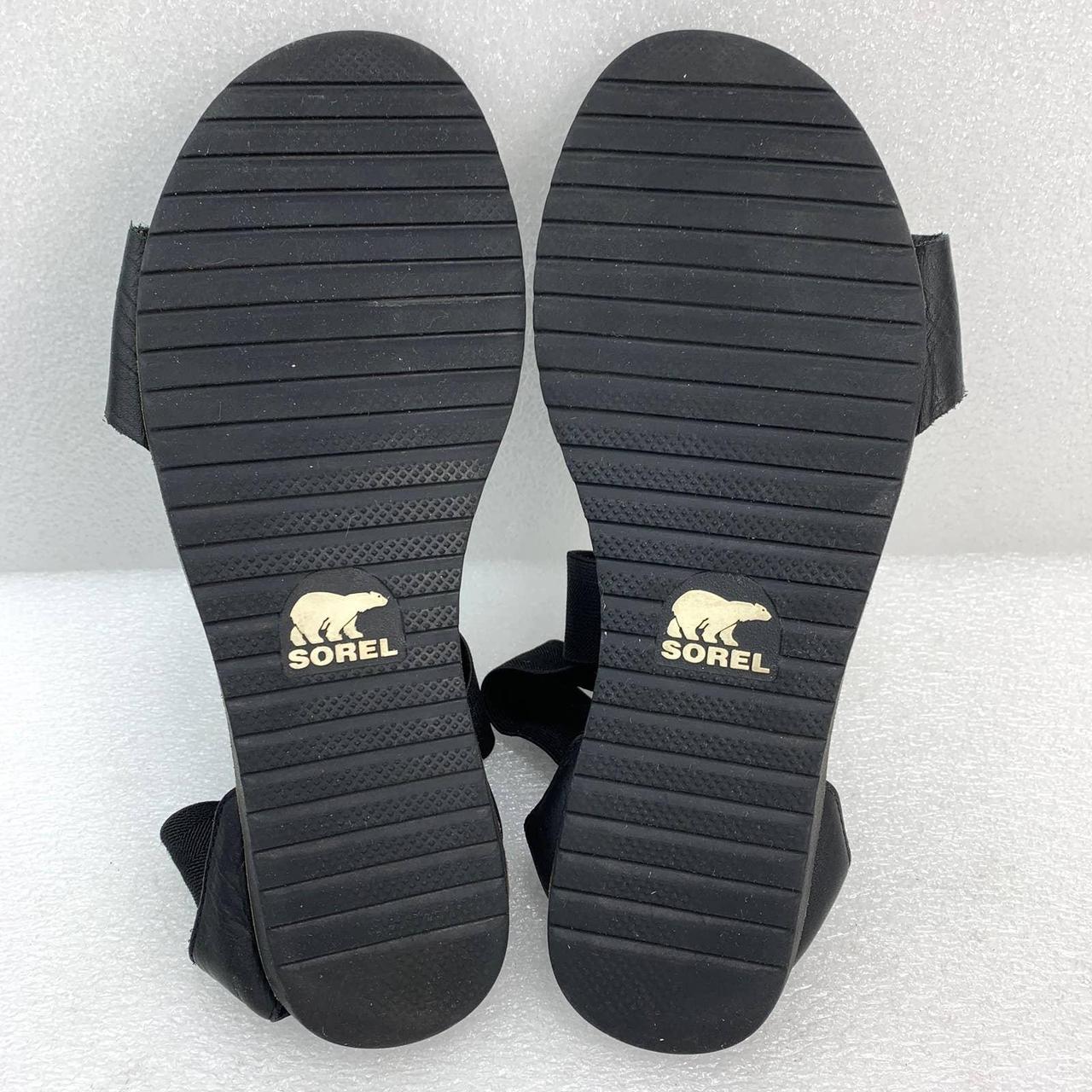 Sorel Women's Black and Tan Sandals (7)