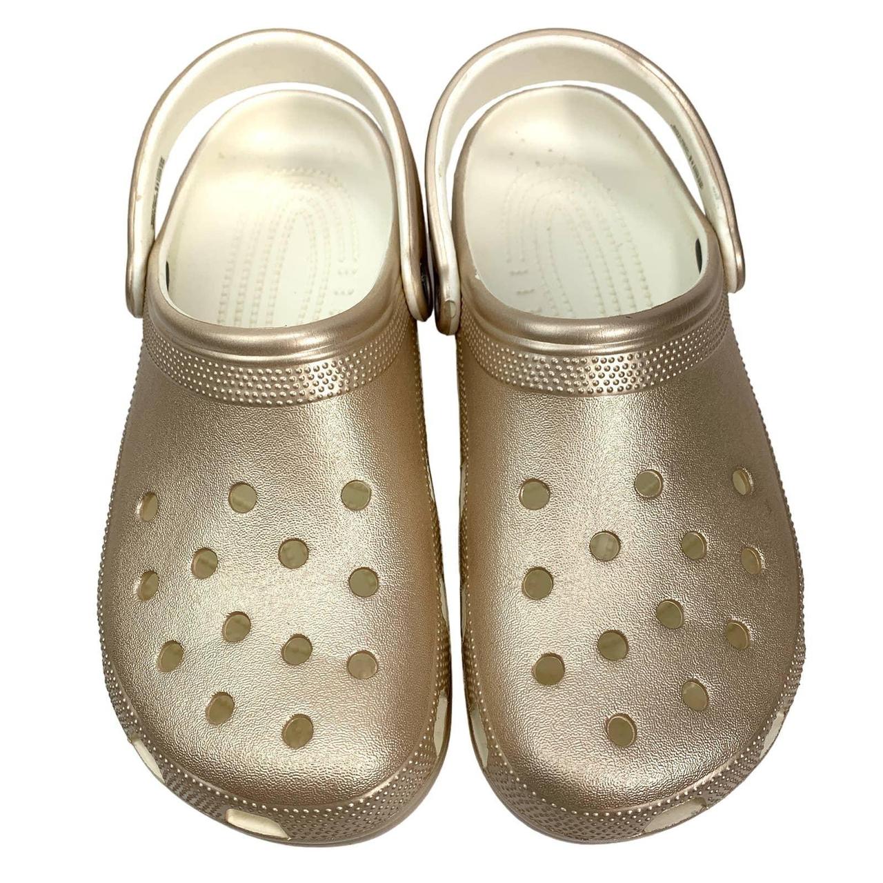 Metallic on sale gold crocs