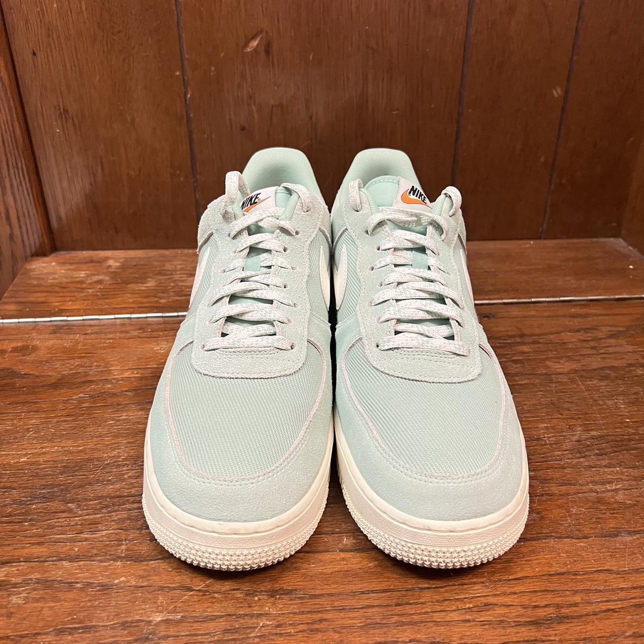 Nike Airforce 1 level 8 green and grey combo. Good - Depop
