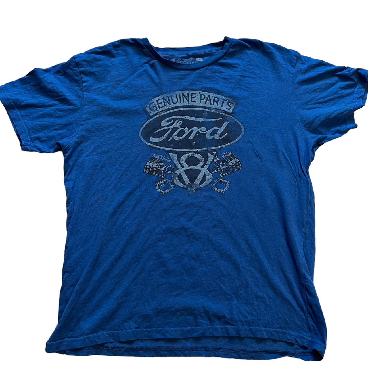 Men’s Ford vintage blue graphic T-shirt Size L Open... - Depop