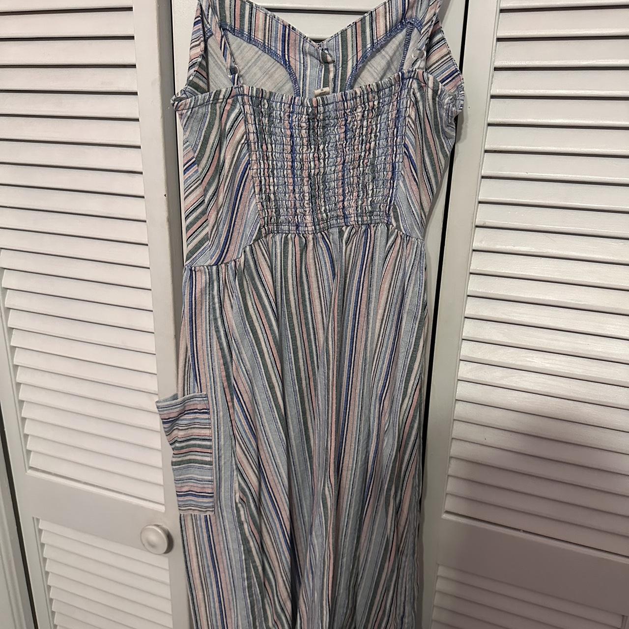 Belk Women's Blue and Pink Dress Depop