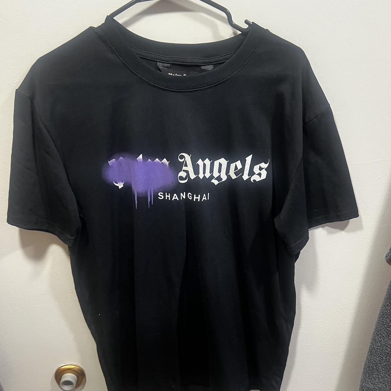 PALM ANGELS Paris Spray Original Tee Size - Depop