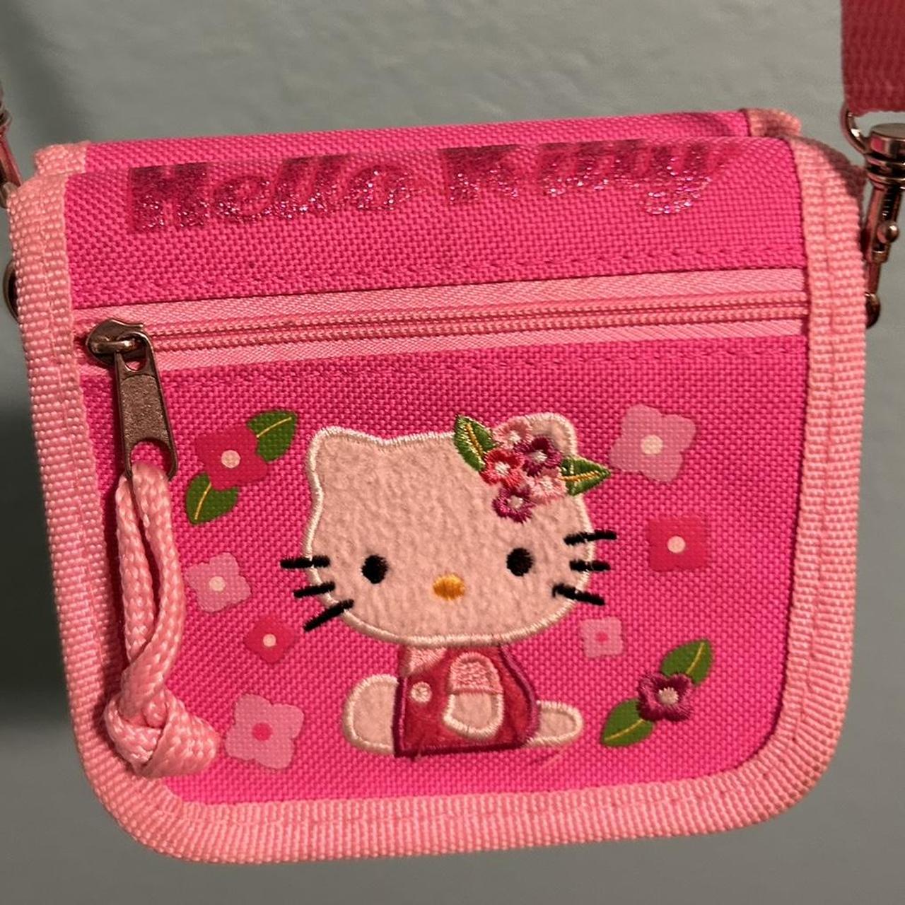 Vtg Sparkly Pink Hello Kitty Hand Bag/purse Large Hello Kitty 