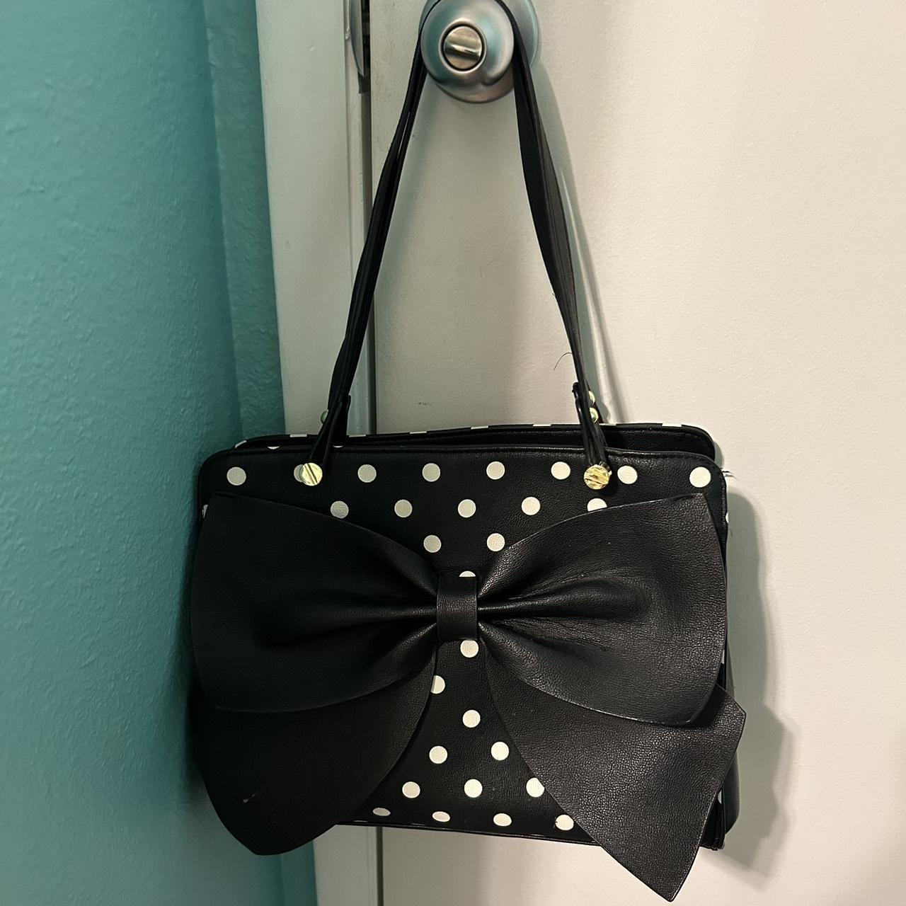 Betsey Johnson Women's Pearl Of A Girl Bow Satchel Handbag | JoyLot.com