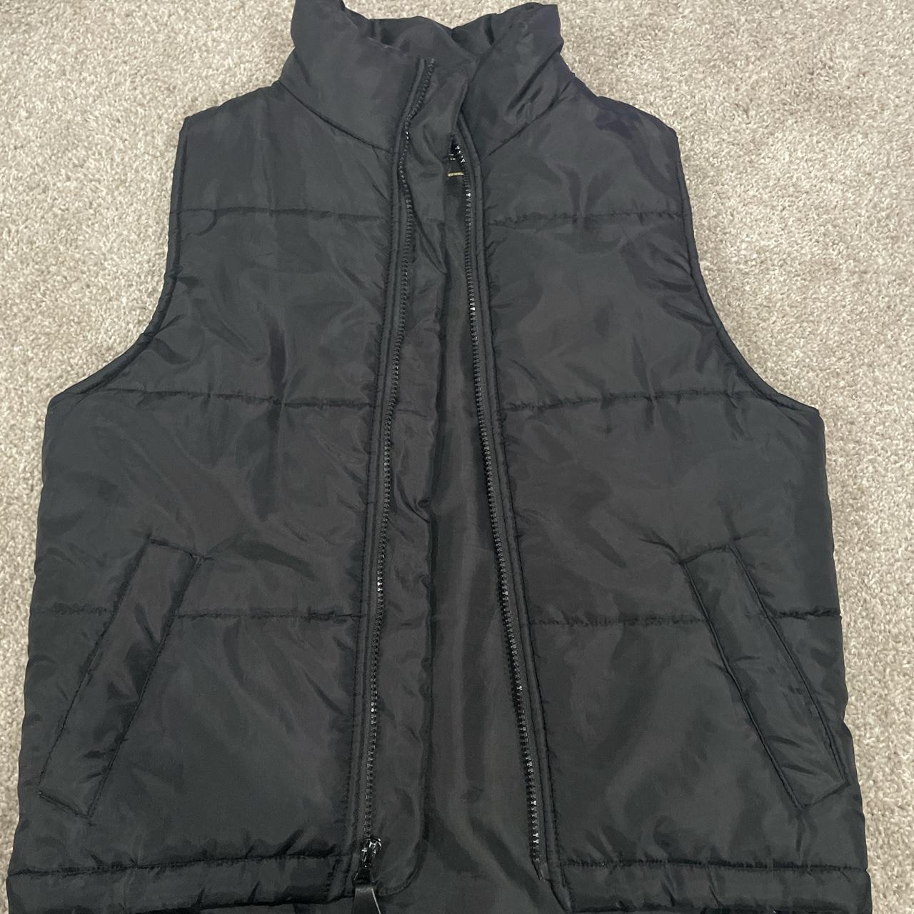 Black thrifted jacket vest •thrifted a while ago... - Depop