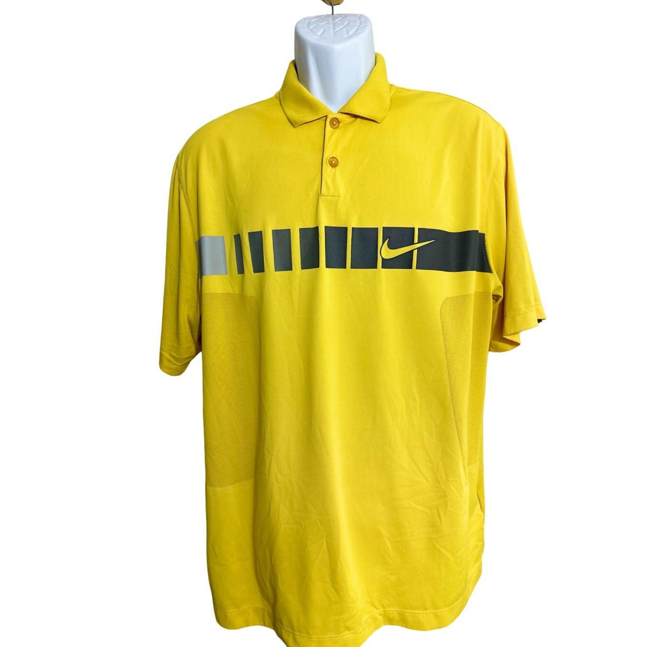 Nike Mens Polo Shirt Size Large Color Yellow Nike Depop 7717