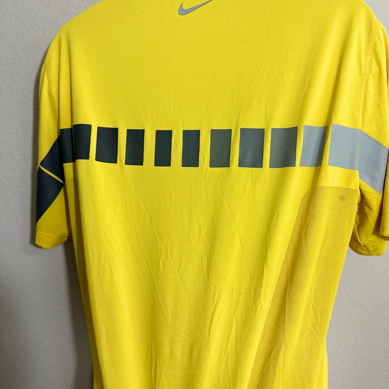 Nike Mens Polo Shirt Size Large Color Yellow Nike Depop 7732