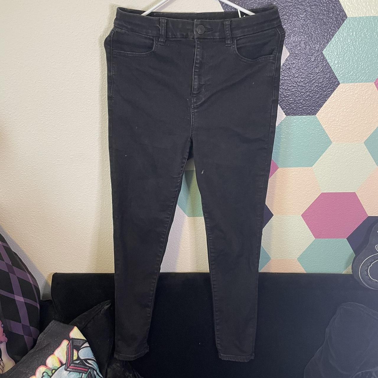 American Eagle Outfitters Women's Black Jeans Depop