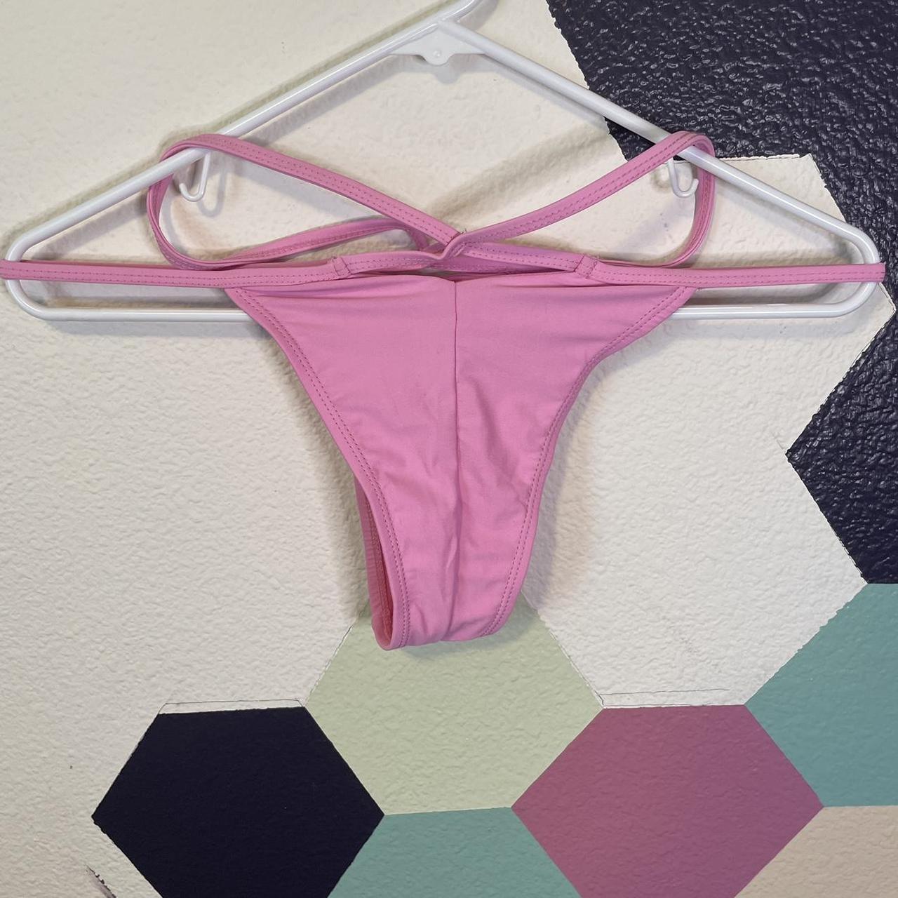Pink Double Strap Bikini Bottoms doublestrap... Depop