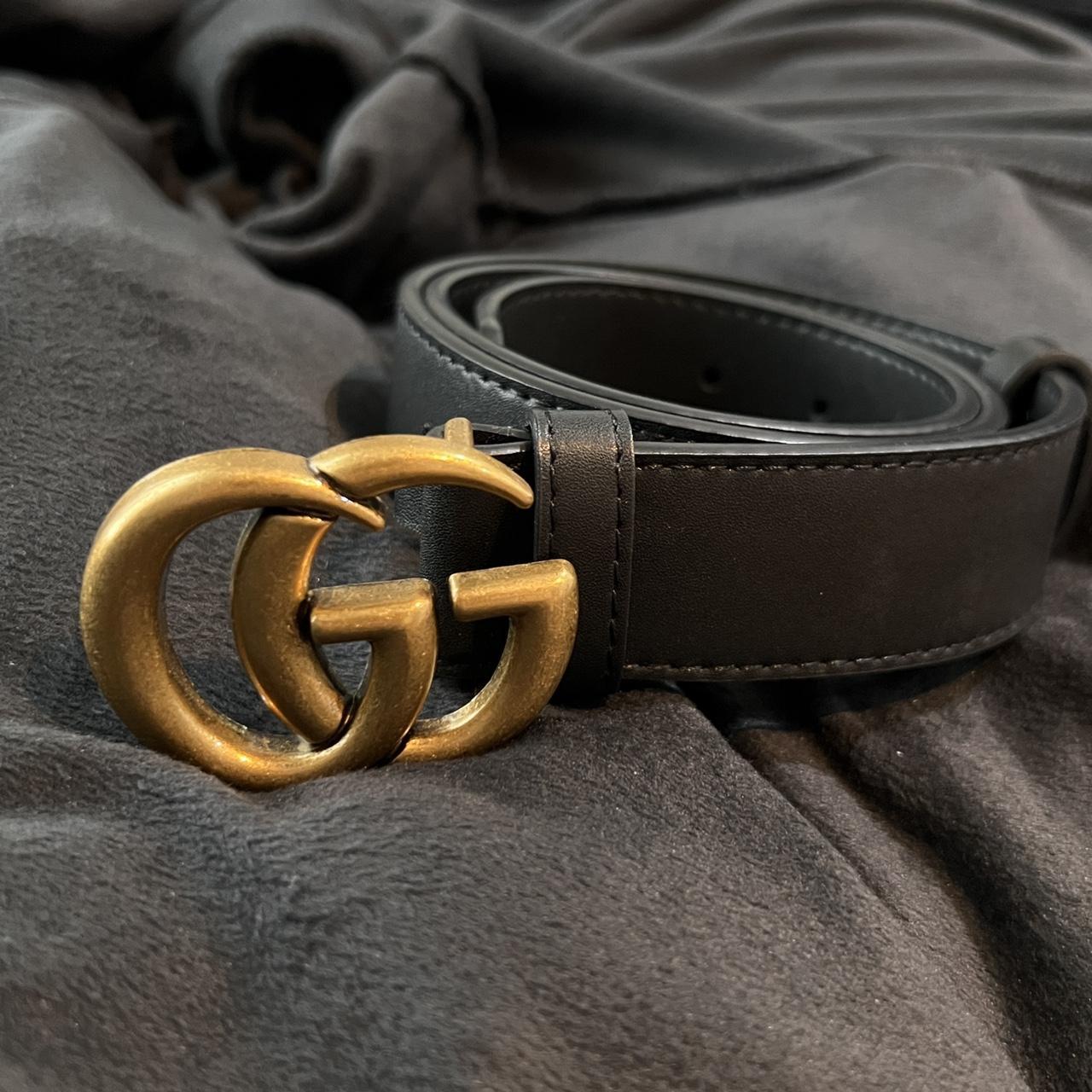 Gucci belt Women With Double G Buckle Length... - Depop