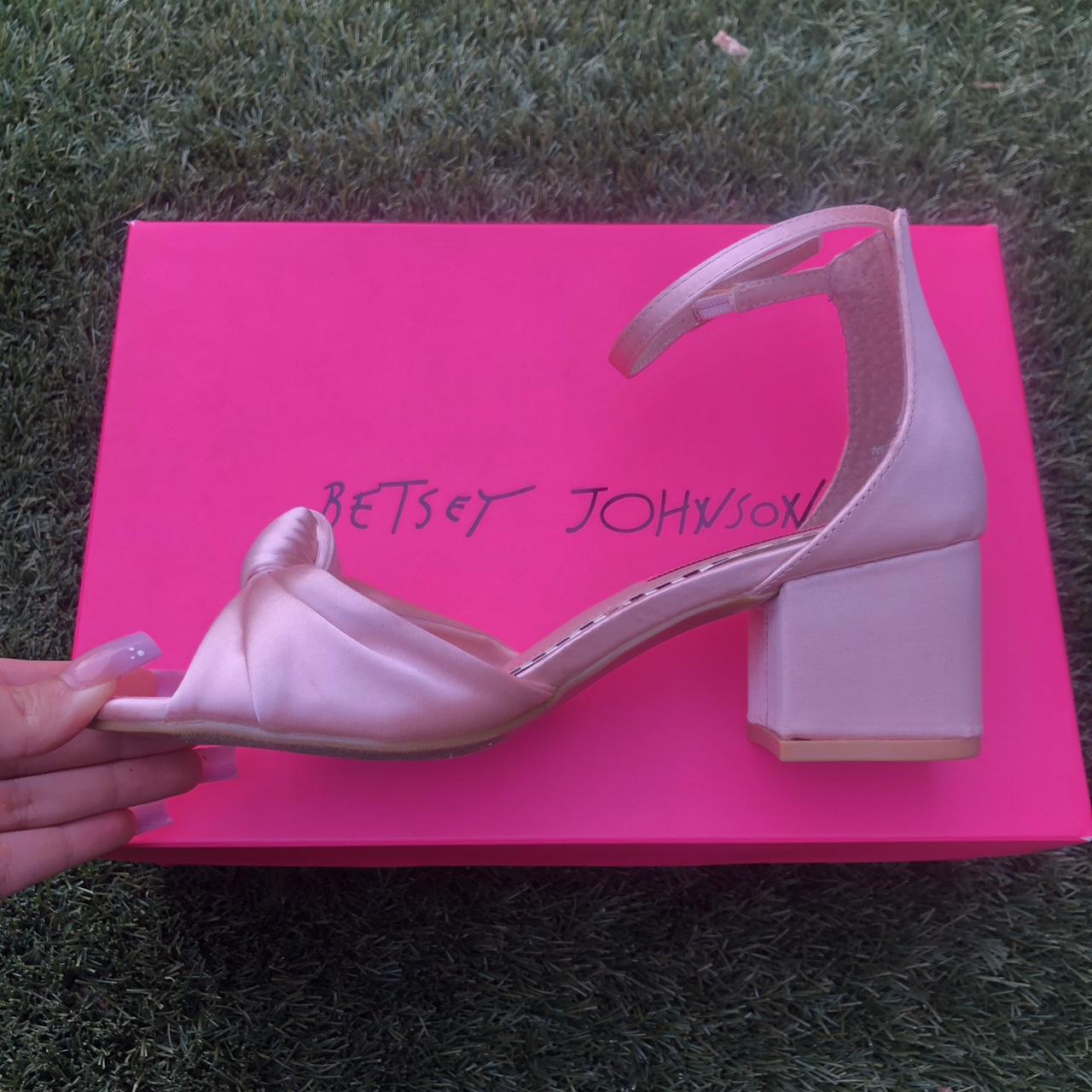 Betsy Johnson Blush Pink Kitten Heel Sandals NEW,... Depop